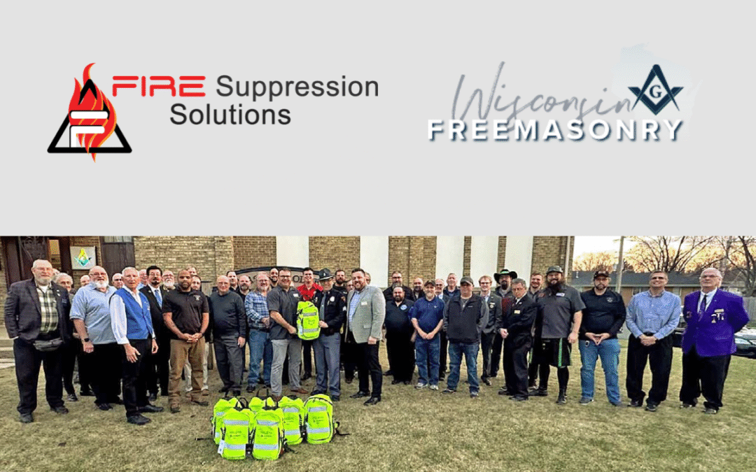 Freemasons Donate Emergency “Jump Bags” Featuring Fire Suppression Tool to Wisconsin State Patrol