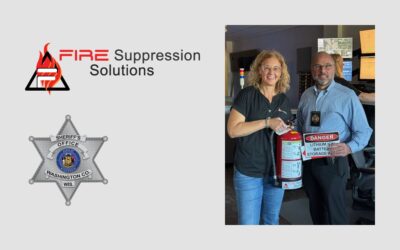 Fire Suppression Solutions Donates TRF+ 6-Litre Extinguisher to Washington County Sheriff’s Office Dispatch